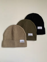 Load image into Gallery viewer, THE BEANIE HAT (BLACK/KHAKI/SAND)
